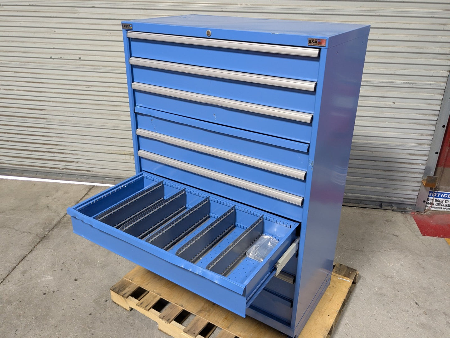 Lista Modular Storage Cabinet 10 Drawer 59 x 40 x 22 Steel Blue  SCRATCH N DENT