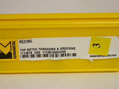 Kennametal Ng3189l Kc950 #1113976 Top Notch Threading and Grooving Inserts