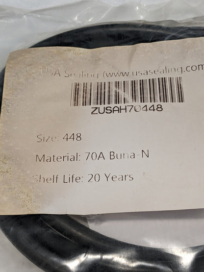 O-Ring: 10.0250" OD, 9.4750" ID, 0.275" Thick, Dash 448, Buna-N Qty 2 ZUSAH70448