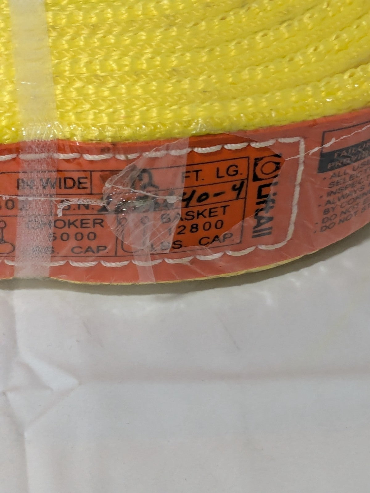 Lift-All Twisted Eye &amp; Eye, Type 4 Web Sling: 12' Long, 2" Wide EE