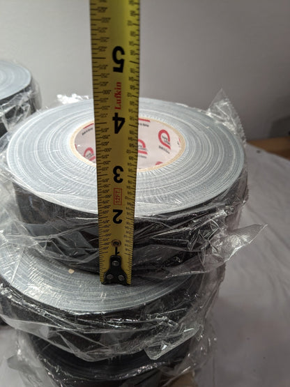 TAPE LOGIC Gaffers Tape: 60 yd Long, Black Rubber Adhesive Qty 12 T98818B