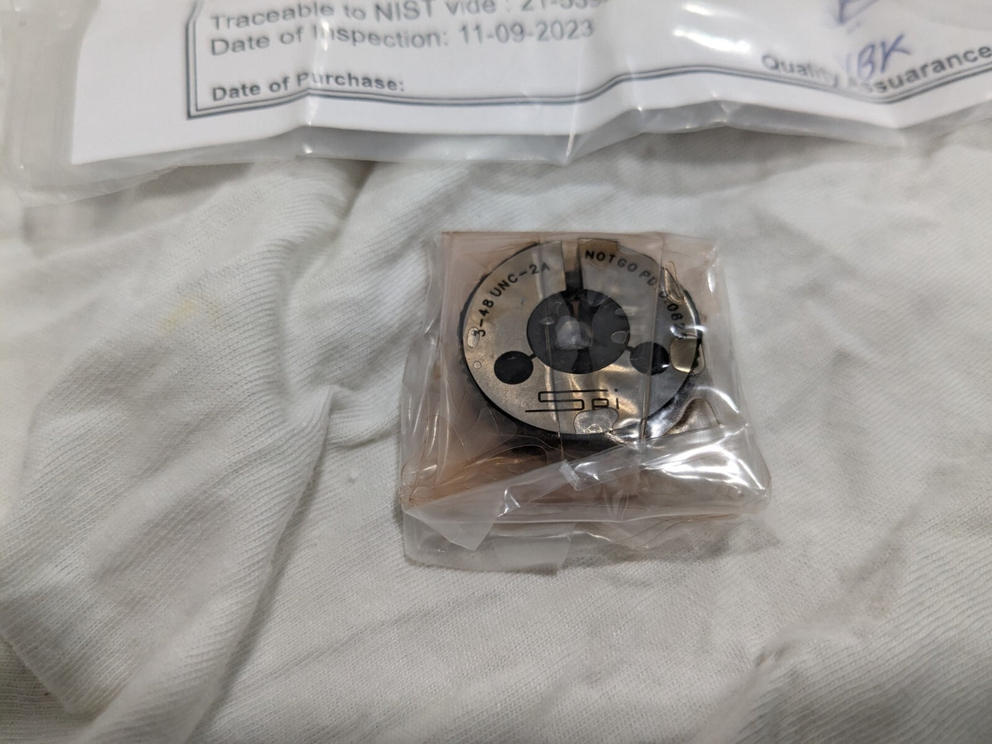 SPI Threaded Ring Gage: #3-48 Thread, Class 2A, no Go 23-123-3