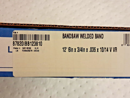 Irwin Blades Welded Bandsaw Blades 12ft 6" L x 3/4" W 10-14 TPI 87820I