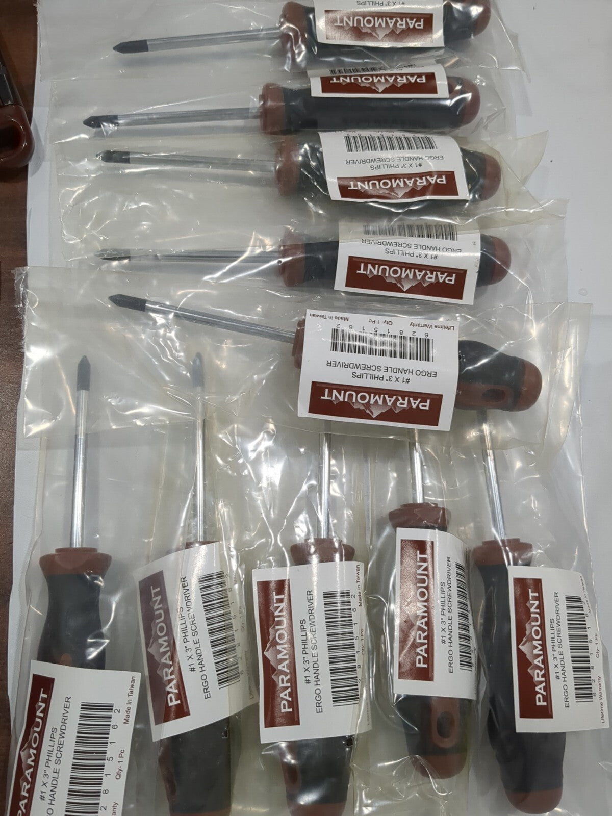 paramount 10pk of #1, 7-1/2" OAL, Standard Phillips Screwdrivers PAR-D6503PH