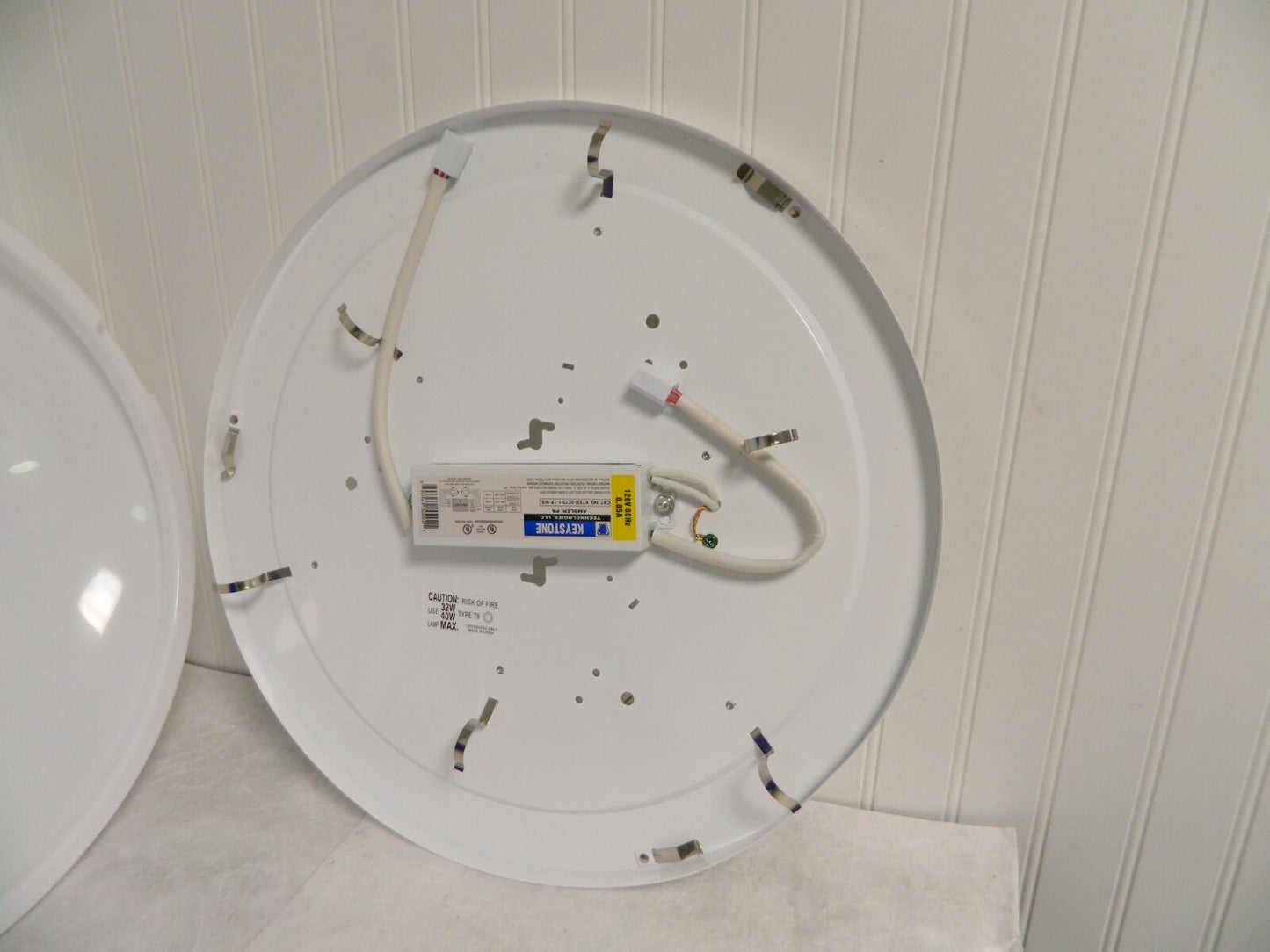 Progress Round Clouds 1 Light 18 inch White Close-to-Ceiling Light P7384-30