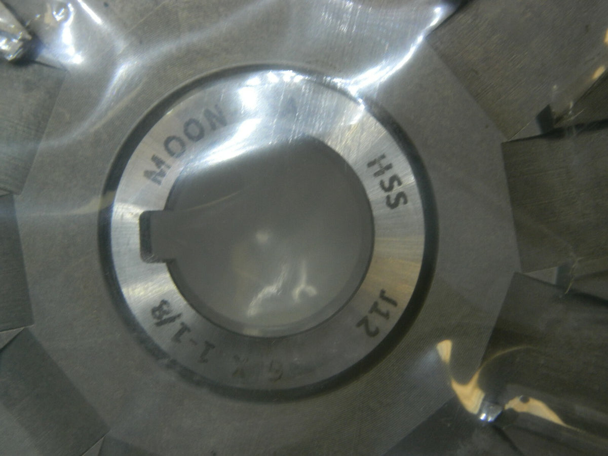 Moon 6" Diam HSS Staggered Tooth Side Milling Cutter STM61125-1