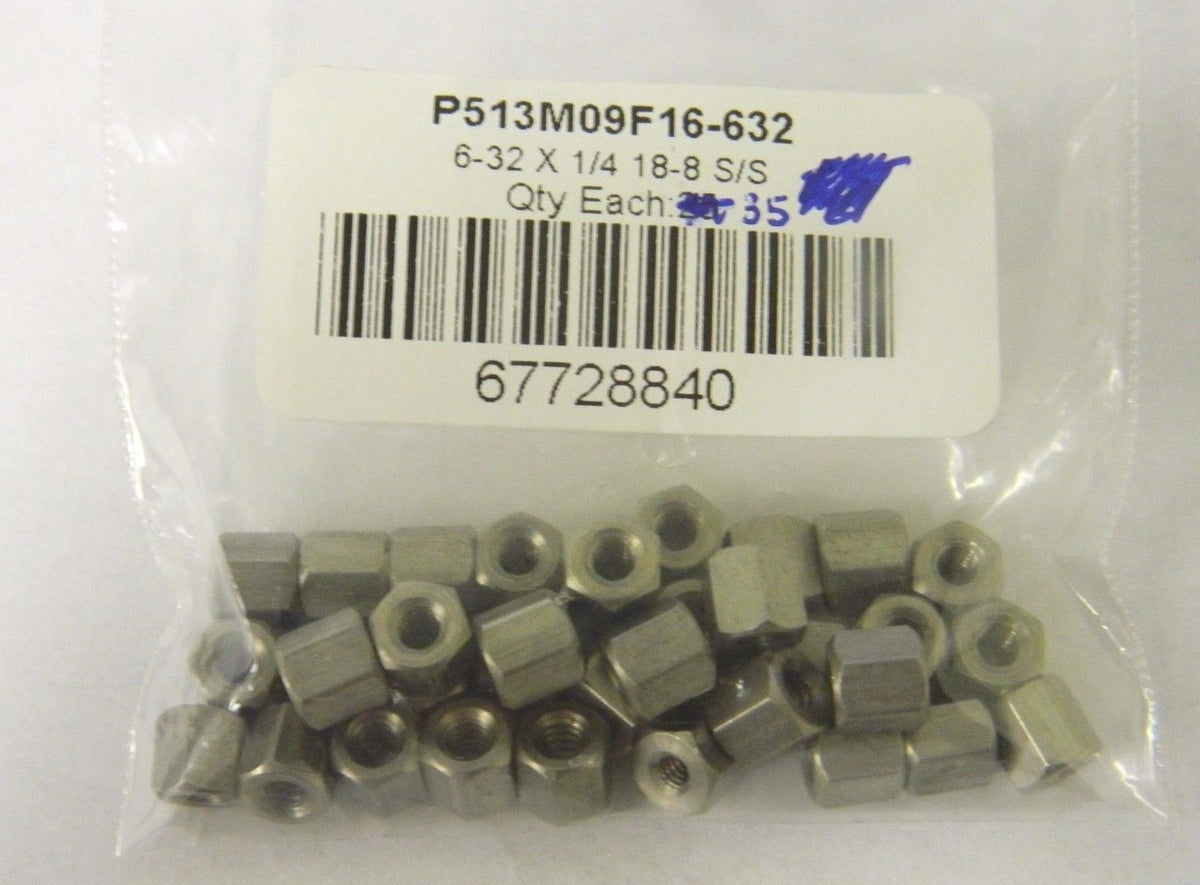Electro Hardware P513m09f16-632 1/4" F Ss Circuit Board Standoffs Lot of 35