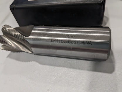 Roughing End Mill: 1" Dia, 5 Flute, Single End, Cobalt 724-2254