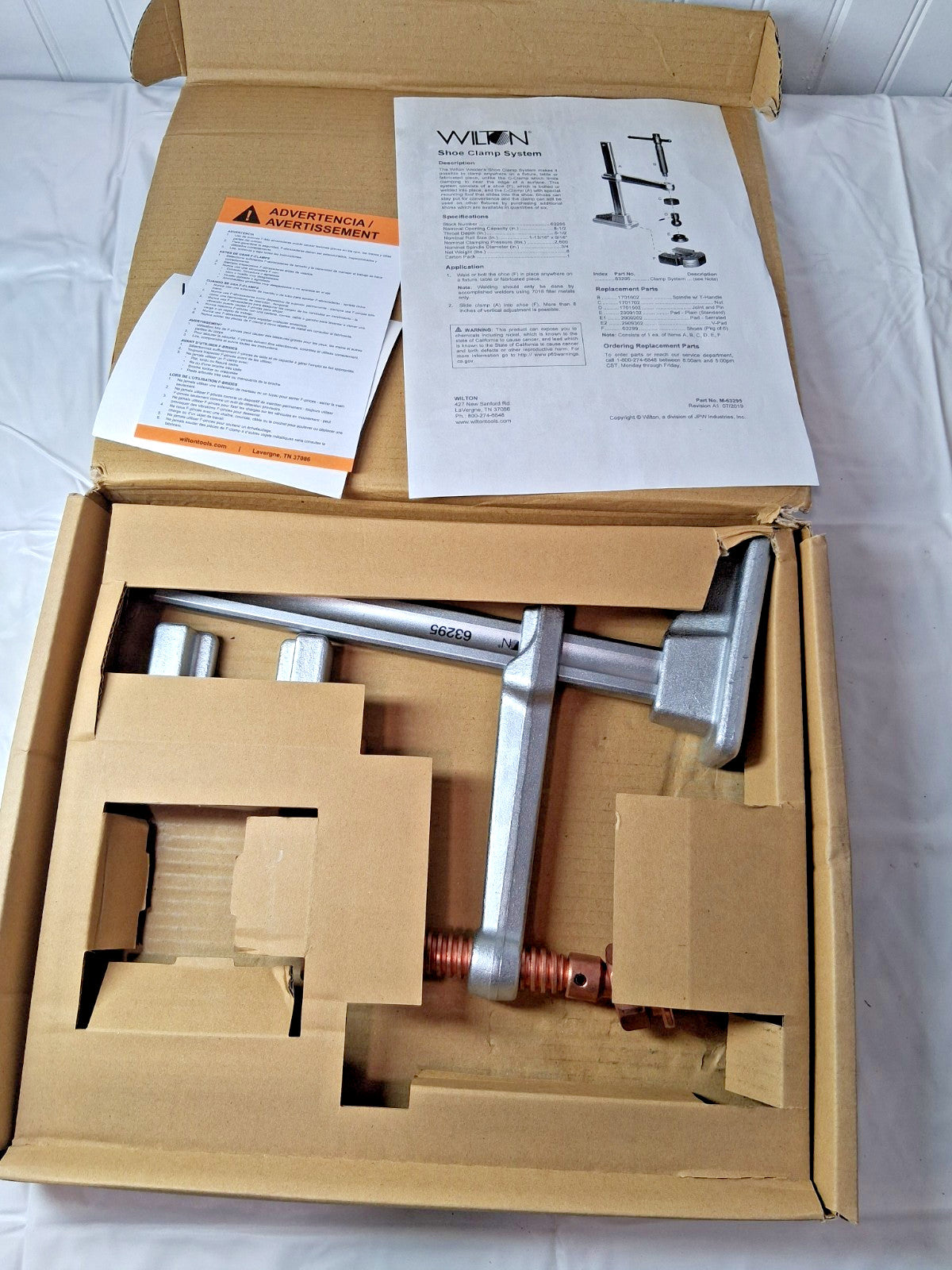 Wilton Shoe Clamp 8-1/2" Max Opening Capacity 5-1/2" Throat Depth 6329