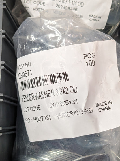 1450 Piece Fender Washers No 6 - 3/8" Diameter 8539