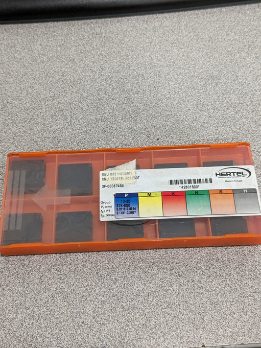 HERTEL Turning Insert: SNU633 HC1250T, Solid Carbide Qty 10 42801530
