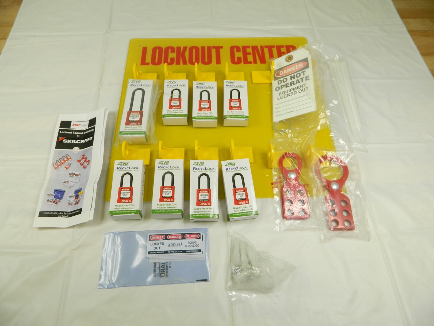 SkillCraft Equipped Lockout Device &amp; Tag Station 8 Padlocks Max 42323261