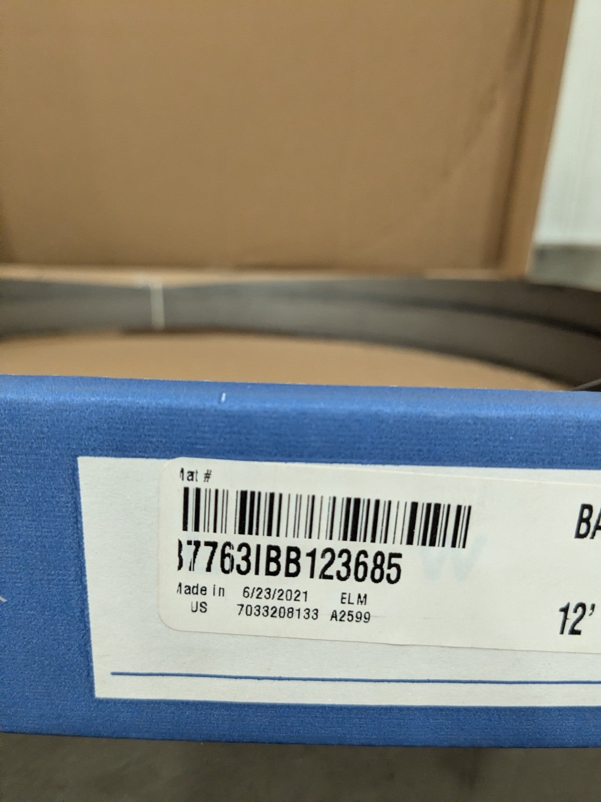 Irwin Welded Bandsaw Blade: 12' 1 Long x 1" Wide x 6 to 10 TPI 87763IBB123685