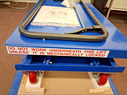 Pro Mobile Hydraulic Lift Table 400lb Capacity 29" Lift Height WS-MH-LFTB2-