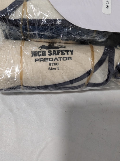 MCR SAFETY Gloves, Predator Supported Nitrile Palm Coated, Sz L Qty 6 VP9760L