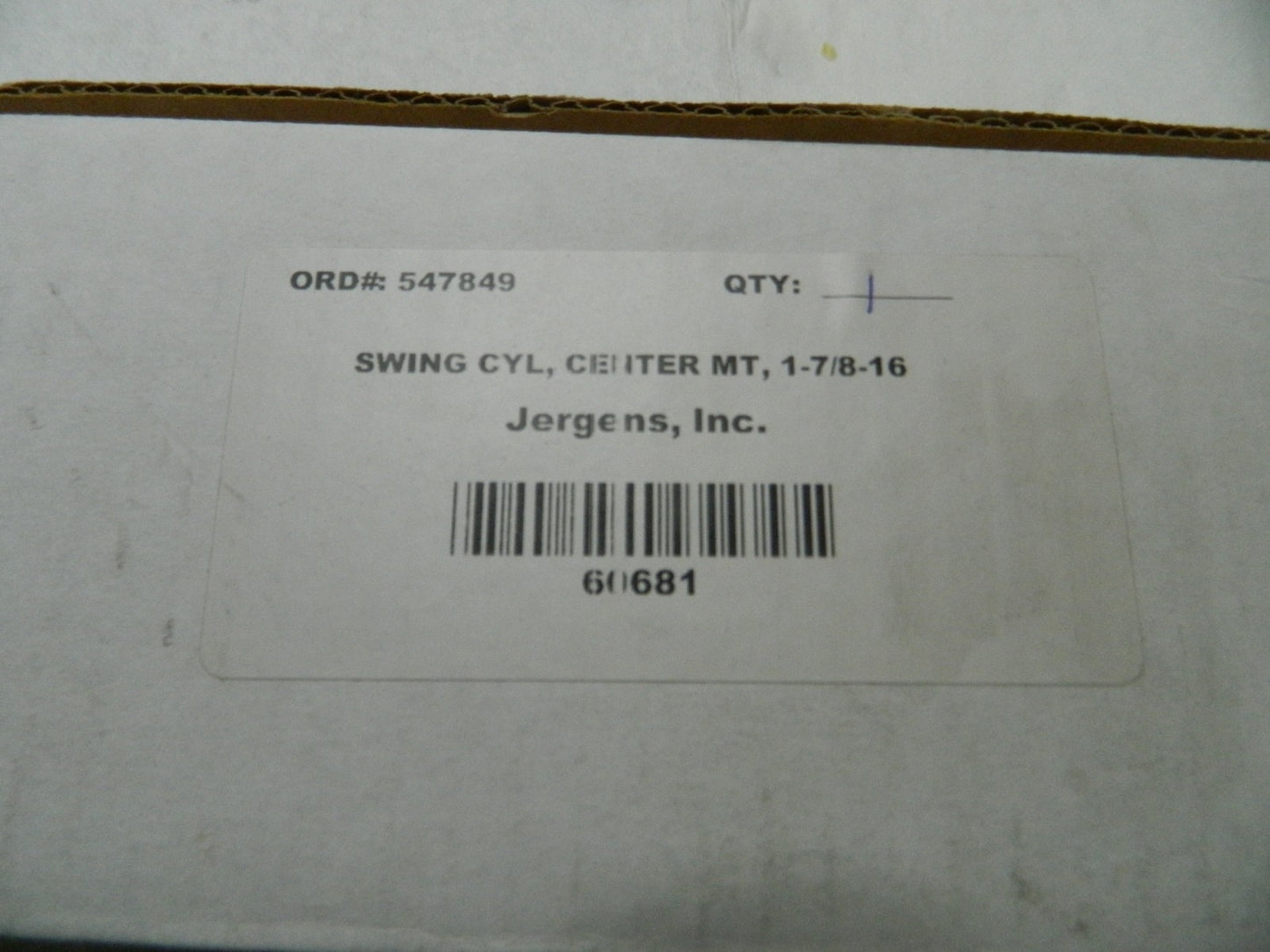 Jergans Single Acting Swing Clamp 3000 psi Max Adjustable Swing 60681