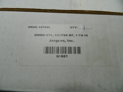 Jergans Single Acting Swing Clamp 3000 psi Max Adjustable Swing 60681