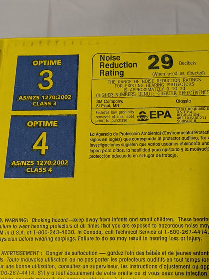 3M Ear Plugs: Cylinder, 29 dB NRR, Gen Purpose, Uncorded Qty 1000 312-1082