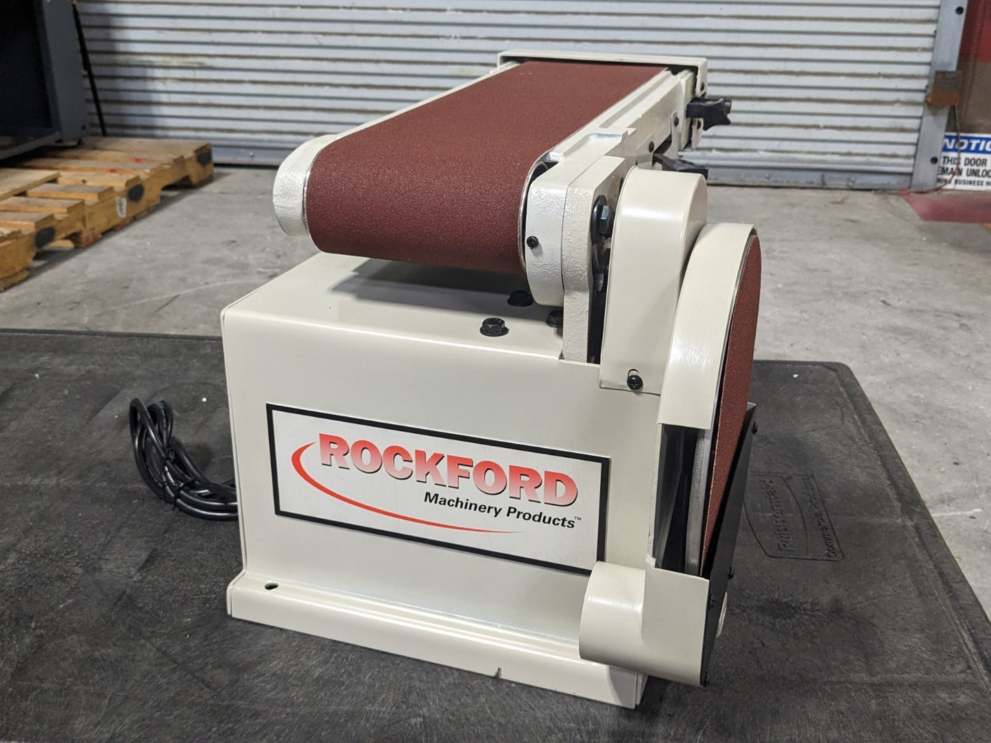 Rockford Combination Sander w/ Stand 48" x 6" Belt / 10" Disc 1 HP 115v SB-611P