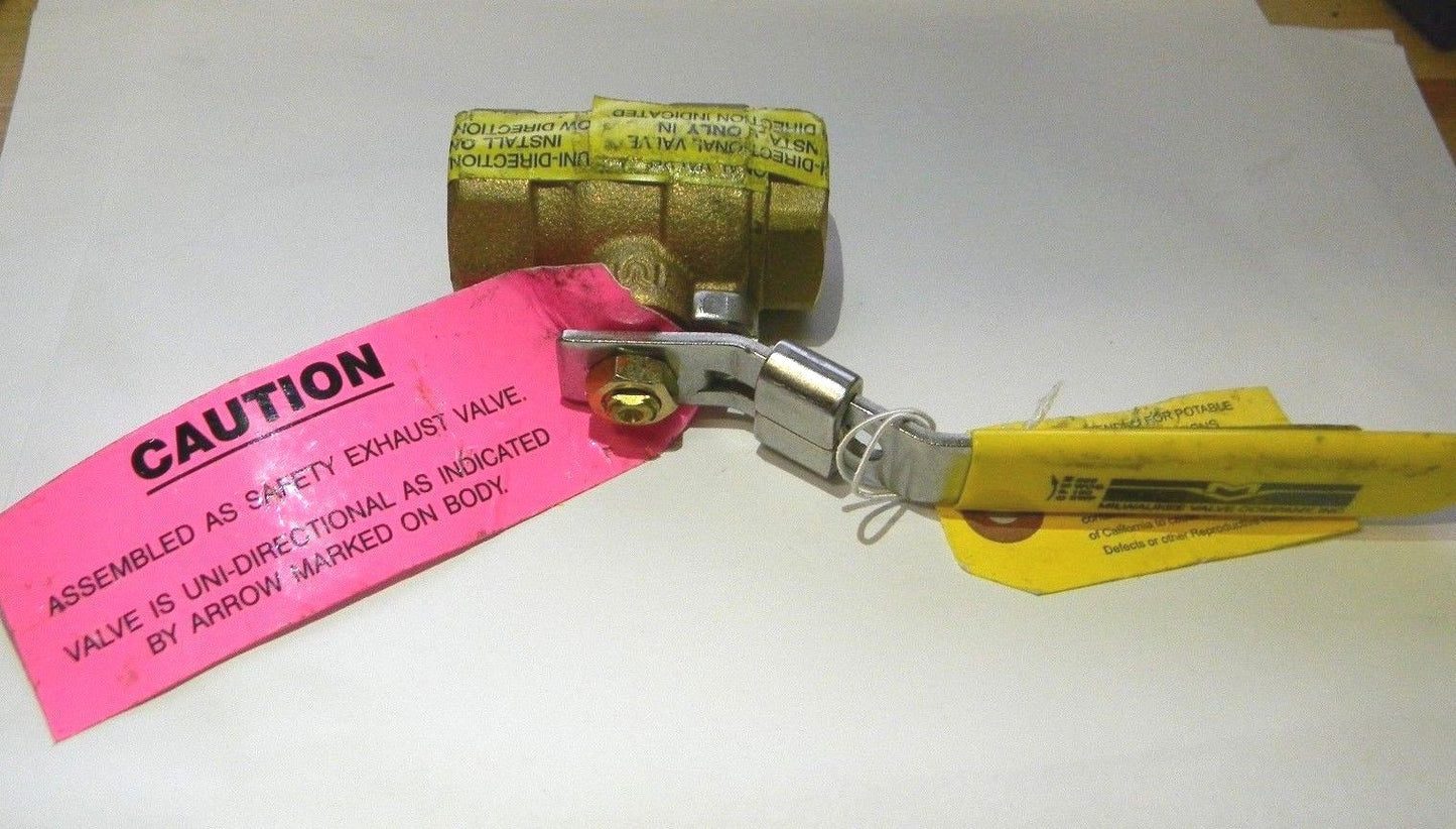 Milwaukee Valve 3/4" Pipe Full Port Bronze Standard Ball Valve BA100ELDA 34