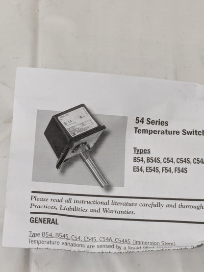 United Electric Temperature Switch: 200° to 425° F B54-109