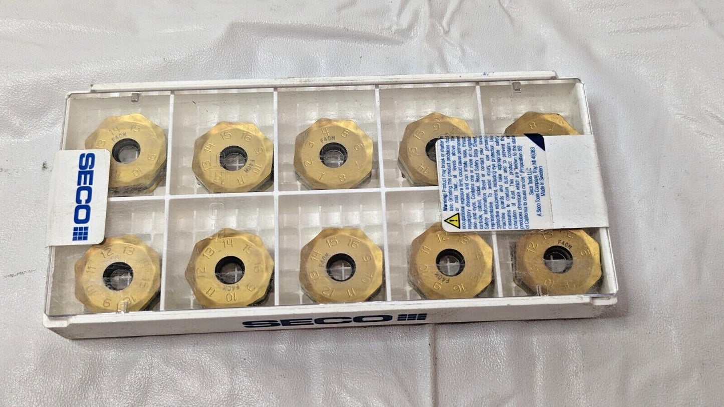 Seco Carbide Milling Inserts ONMU090520ANTN-ME12 F40M QTY 10 02747746