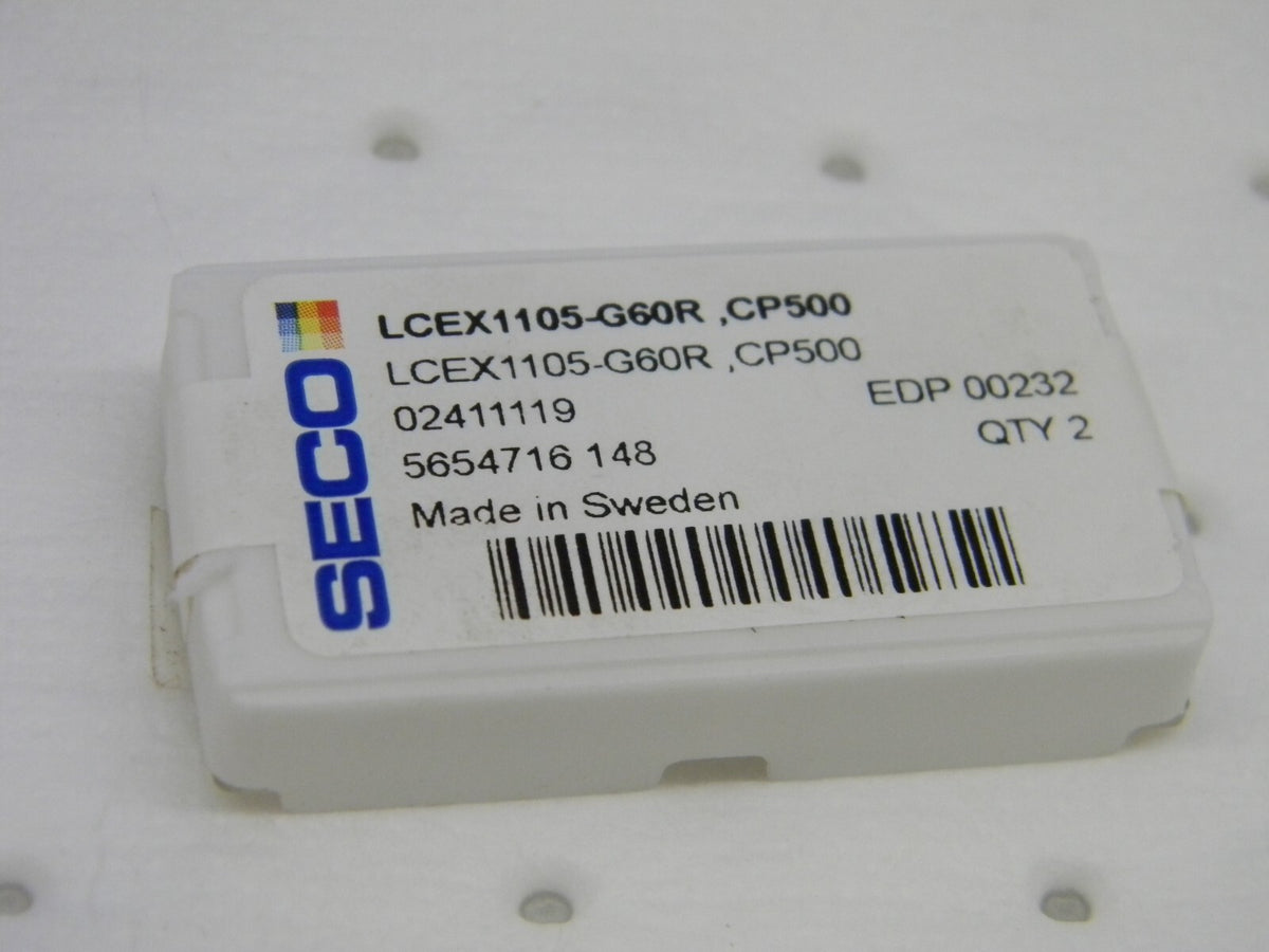 SECO Threading Inserts :1105 Size  Solid Carbide Qty 2  02411119