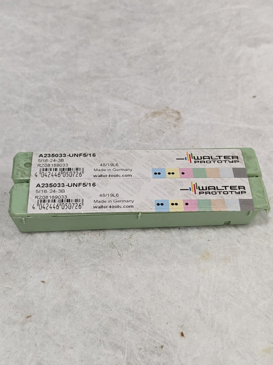 Walter Spiral Flute Tap: 5/16–24 UNF, 3 Flutes, 3B Qty 2 5080844