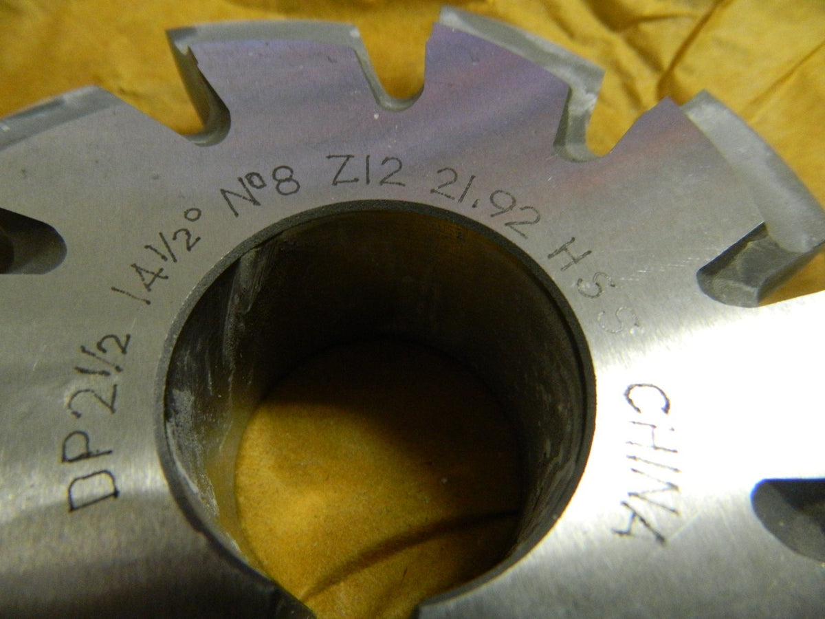 Precision Involute Gear Cutter #8 14-1/2º Pa 10T 5-3/4" Cut Dia. Z122192