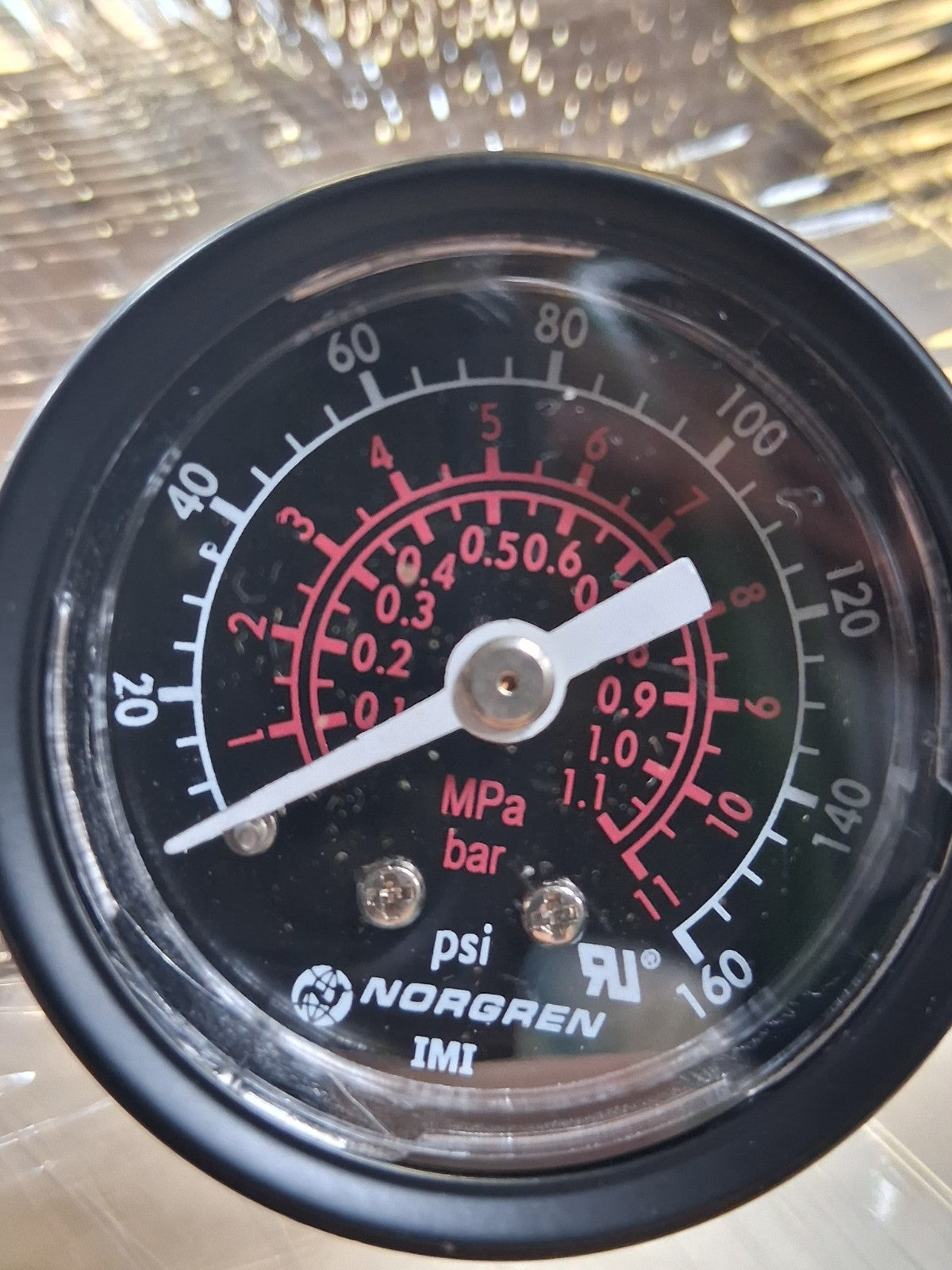 Norgren FRL Pressure Gauge Stainless Steel 1/8" Port 60 Max PSI 18-015-211