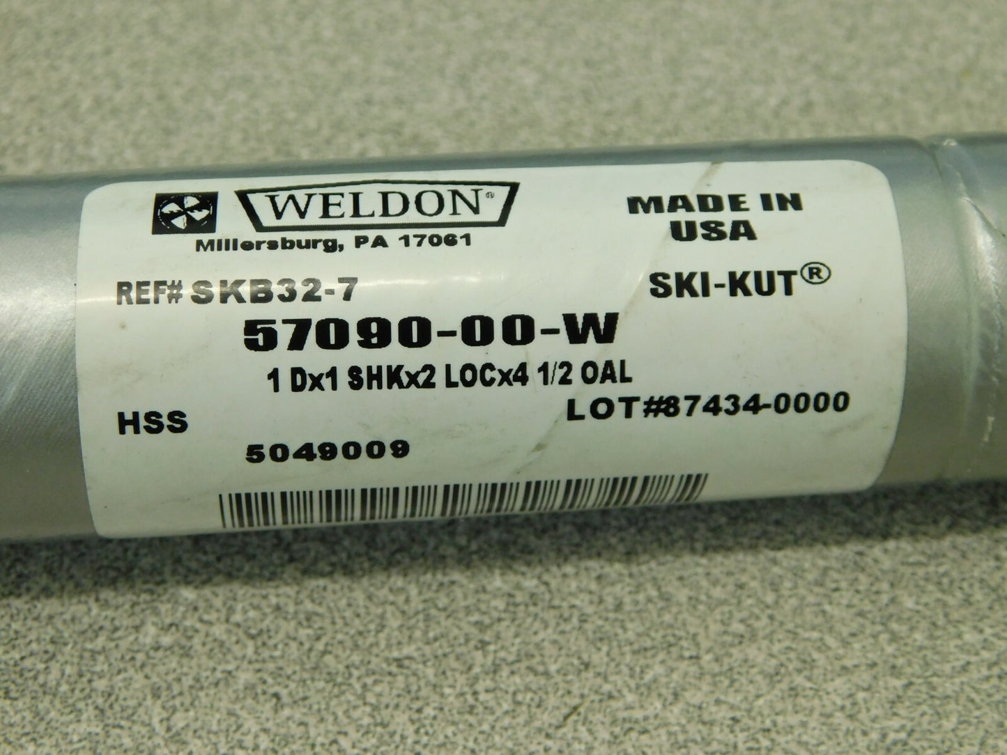 Weldon Roughing End Mill HSS 1" x 1" x 2" x 4-1/2   57090-00-W
