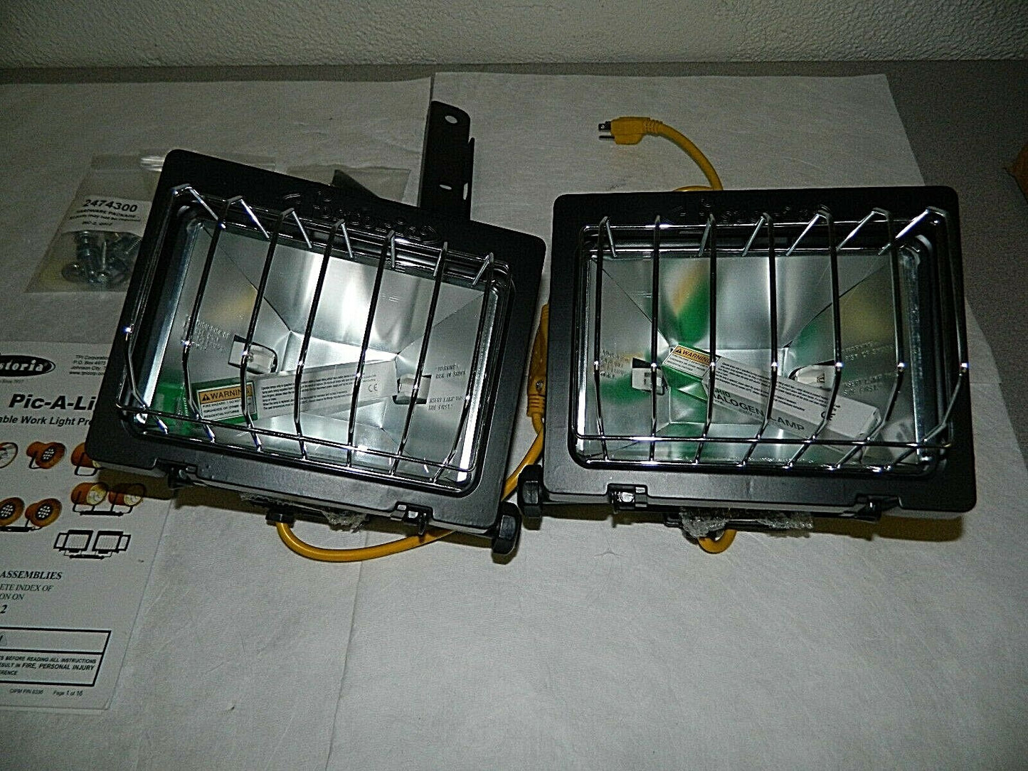 Fostoria Portable Work Light 120 Volt 1000 Watt Electric Halogen QH-2