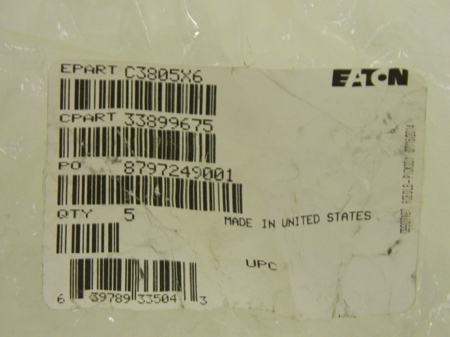 Eaton Steel Run Tee 3/8" Male X 3/8" Female NPT QTY 2  C3805X6