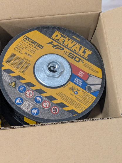 DeWALT Cut-Off Wheel: Type  , 6 Dia, 0.0450" Thick, 5/8" Hole Qty 10 DW8725H