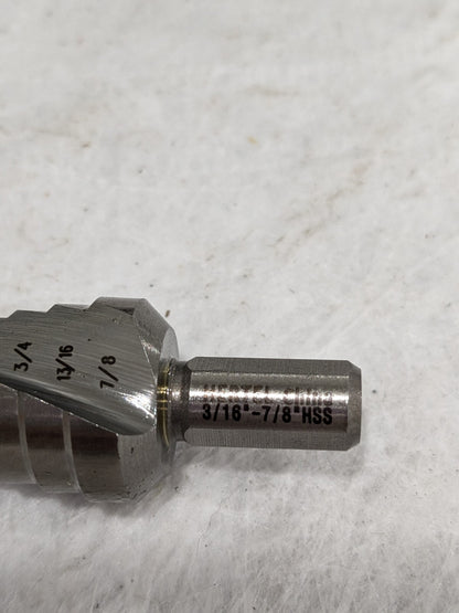 HERTEL Step Drill Bit: 3/8" Shank Dia, High Speed Steel, 12 Sizes 43274745