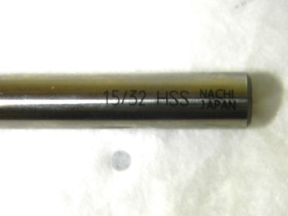 Nachi HSS XL Parabolic Drill 15/32 Dia Straight Shank 12 L 9" Fl Lgt L55115/32