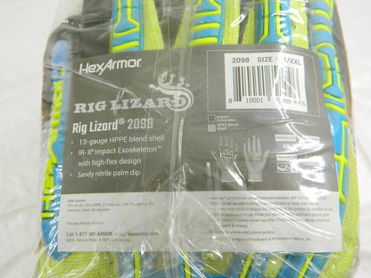 Rig Lizard Cut&amp;Puncture Resistant Glove Size XXL (11) Qty 12 Pairs 2098-11(X