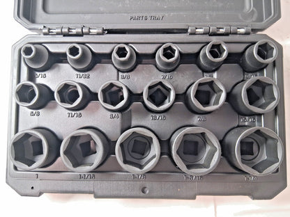 Tekton Impact Standard Socket Set 17PC 1/2" Drive SID92301