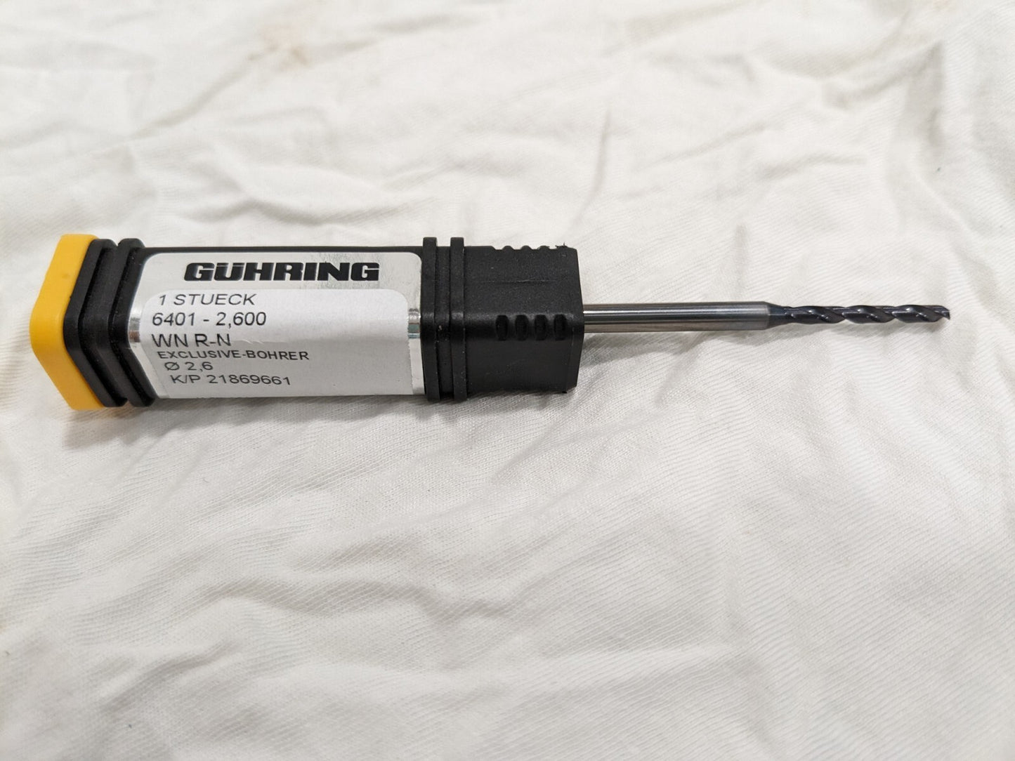 GUHRING Micro Drill Bit: 2.60 mm Dia Solid Carbide 9064010026000