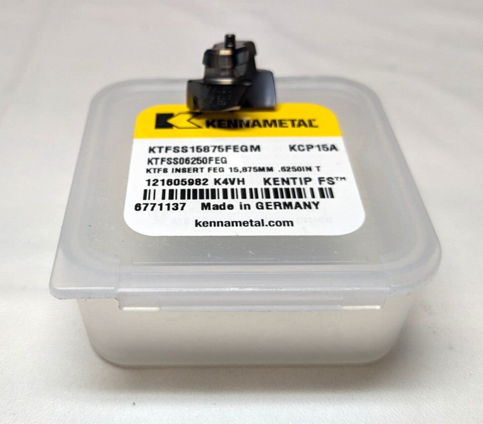 Kennametal Drill Tip KTFSS15875FEGM KCP15A 0.6250" Dia 180 deg Point 6771137