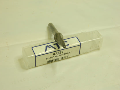 ATC SL-3NF, 3/8" Cut Diam, 1/4" Shank Diam, Fluted Taper Burr 310-0025