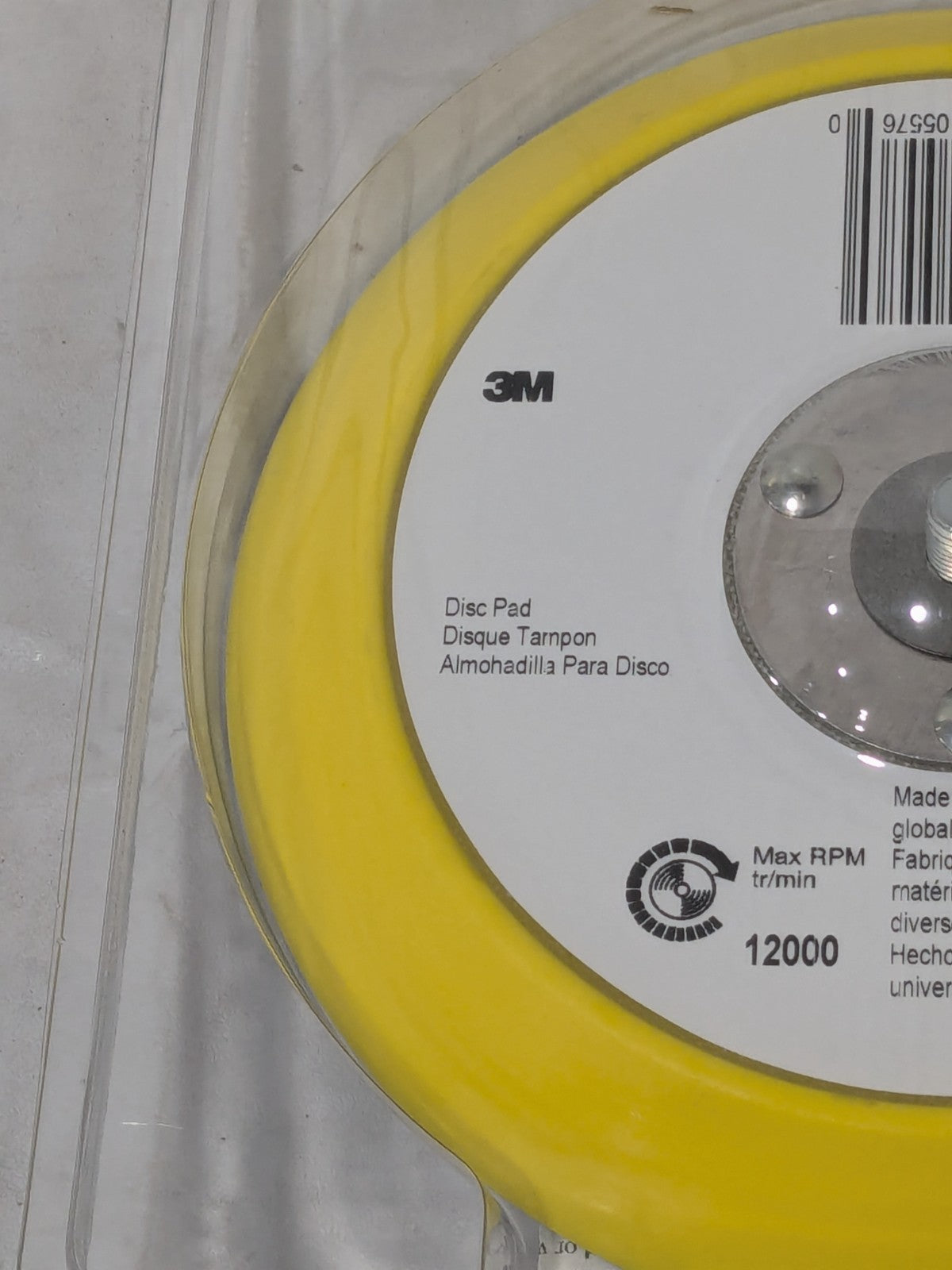 3M Disc Backing Pad: 6" Dia, Adhesive/PSA 7000045680
