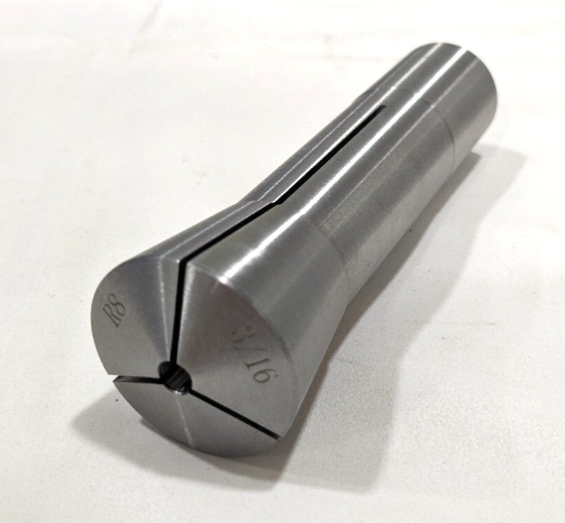 R8 Round Collet  3/16"  7/16-20 Drawbar Thread  Steel  231-4712