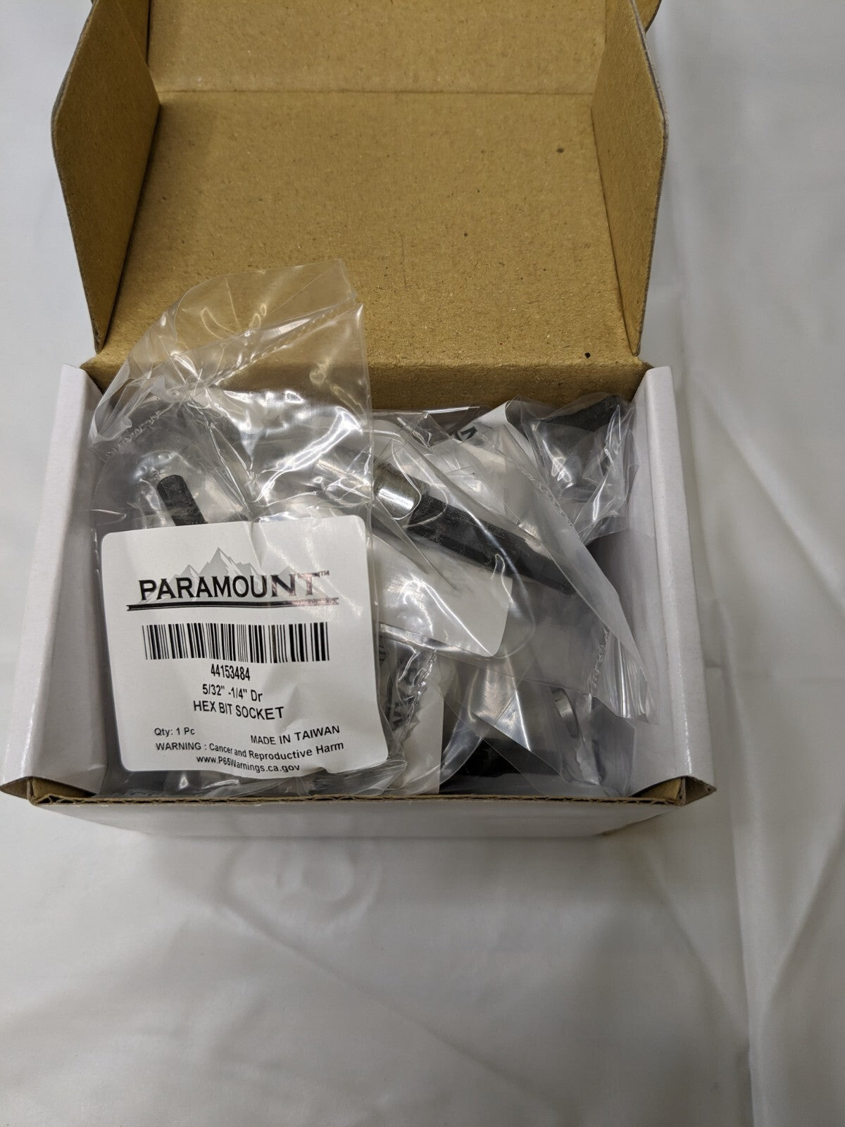 PARAMOUNT Hand Hex Bit Socket: 1/4" Drive, 5/32" Hex, 1-7/8" OAL Qty 25 44153484