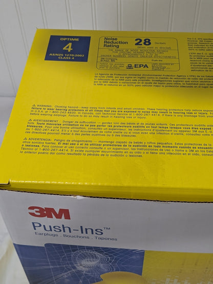 3M™ E-A-R™ Push-Ins™ Uncorded Foam Earplugs, NRR 28dB (500pr) 7000127184