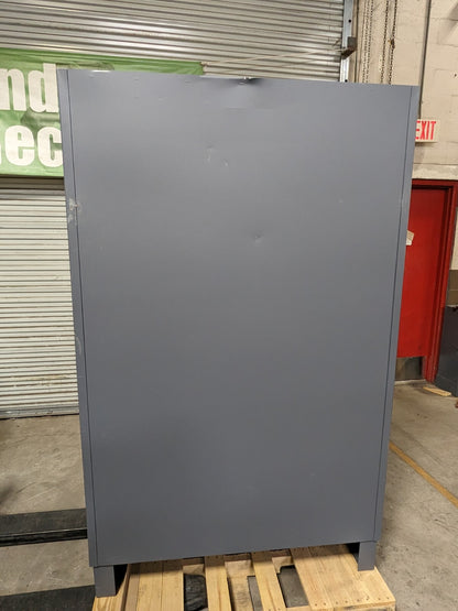 Durham Heavy Duty Storage Cabinet w/ Bins 78 x 48 x 24 Steel Gray SCRATCH N DENT