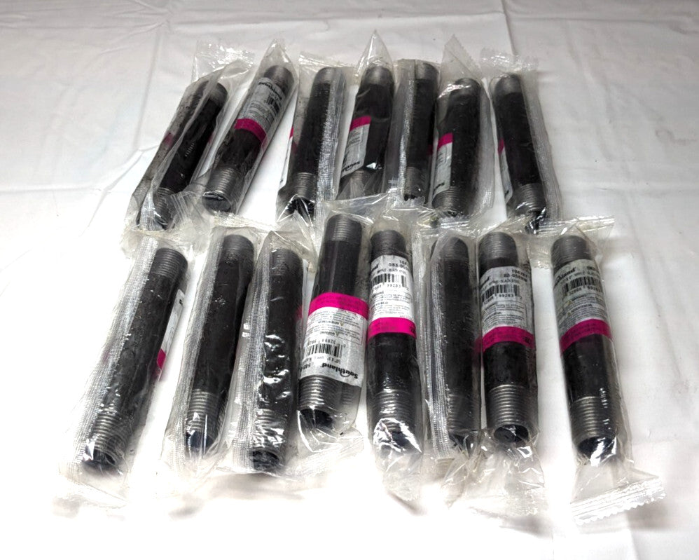 Black Pipe Nipple 1/2" Dia x 5" Long Sch40  *QTY 15*  MSCNB04050