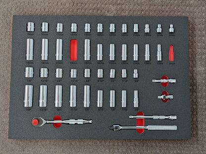 Proto 230 PC. Mixed Hand Tool Set w/ Foam Inserts SAE / Metric 3/8", 1/2" Drive