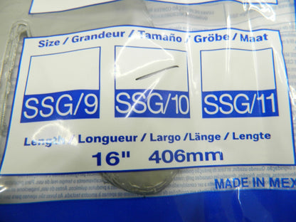 NORTH Chemical Resistant Gloves: 2.7 mil Thick Silver 16" Sz 10 Qty 10 SSG/