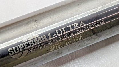 Supermill Carbide Corner Radius End Mill 3/4" X 2-1/4" X 5" 4FL XPVS750L-030
